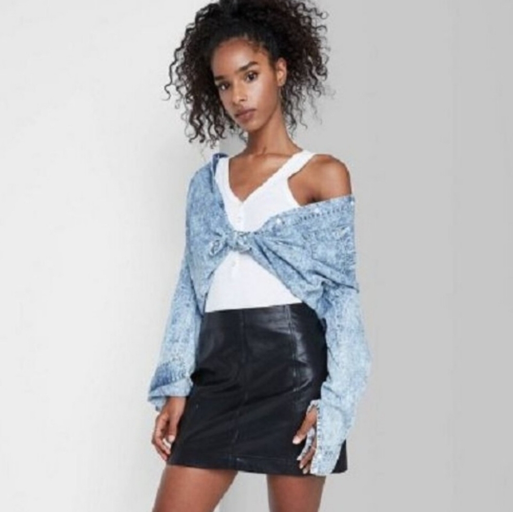 Wild Fable Faux Leather Skirt